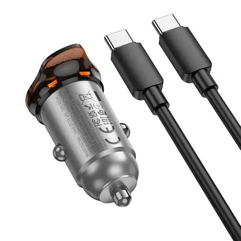 43W PD+QC Super Fast Car Charger w/ Mini Size, C to C Cable Included by BroDeals