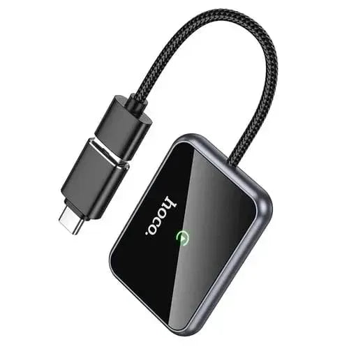 BroDeals Car Charger Wireless Adaptor for Apple Car Play w/ USB-A & USB-C Plug Wireless Adaptor for Apple Car Play w/ USB-A & USB-C Plug