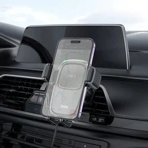 BroDeals Car Phone Holder 15W Air Vent Wireless Charging Phone Holder w/ Hook Looking 15W Air Vent Wireless Charging Phone Holder w/ Hook Looking