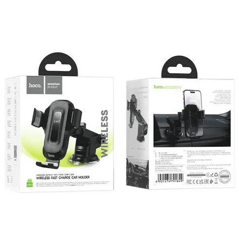 BroDeals Car Phone Holder 15W Automatic Clamping Wireless Charging Phone Holder for Windshield / Dashboard 15W Automatic Clamping Wireless Charging Phone Holder for Windshield / Dashboard