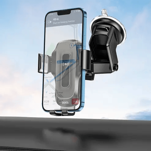 BroDeals Car Phone Holder 15W Automatic Clamping Wireless Charging Phone Holder for Windshield / Dashboard 15W Automatic Clamping Wireless Charging Phone Holder for Windshield / Dashboard