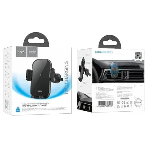 15W Wireless Charging Air Vent Phone Holder w/ Hook Locking by BroDeals