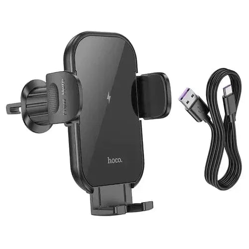 BroDeals Car Phone Holder 15W Wireless Charging Air Vent Phone Holder w/ Hook Locking 15W Wireless Charging Air Vent Phone Holder w/ Hook Locking