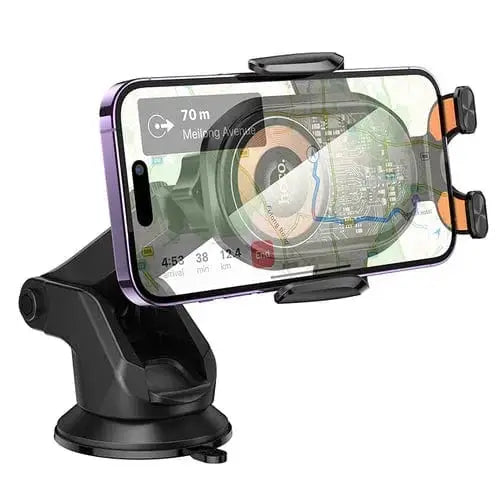 BroDeals Car Phone Holder 15W Wireless Charging Phone Holder for Windshield & Dashboard w/ Transparent Design 15W Wireless Charging Phone Holder for Windshield & Dashboard w/ Transparent Design