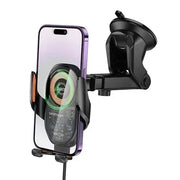 BroDeals Car Phone Holder 15W Wireless Charging Phone Holder for Windshield & Dashboard w/ Transparent Design 15W Wireless Charging Phone Holder for Windshield & Dashboard w/ Transparent Design