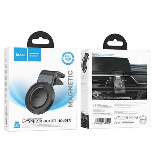 BroDeals Car Phone Holder L-Shape Air Vent Magnetic Phone Holder w/ Ring Magnet L-Shape Air Vent Magnetic Phone Holder w/ Ring Magnet