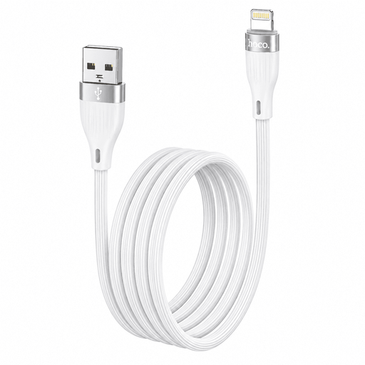 techplus USB-A to Lightning Fast Charging Data Cable | 3A, 1 Meter, White (DU45) USB-A to Lightning Fast Charging Data Cable | 3A, 1 Meter, White (DU45)