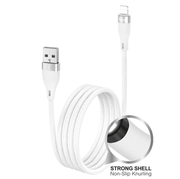 techplus USB-A to Lightning Fast Charging Data Cable | 3A, 1 Meter, White (DU45) USB-A to Lightning Fast Charging Data Cable | 3A, 1 Meter, White (DU45)