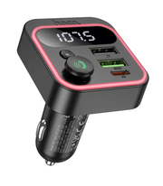 Hoco 38W FM Car Kit with PD+QC, RGB Light (E85) | Bluetooth 5.4 Car Charger by techplus