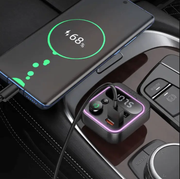 Hoco 38W FM Car Kit with PD+QC, RGB Light (E85) | Bluetooth 5.4 Car Charger by techplus