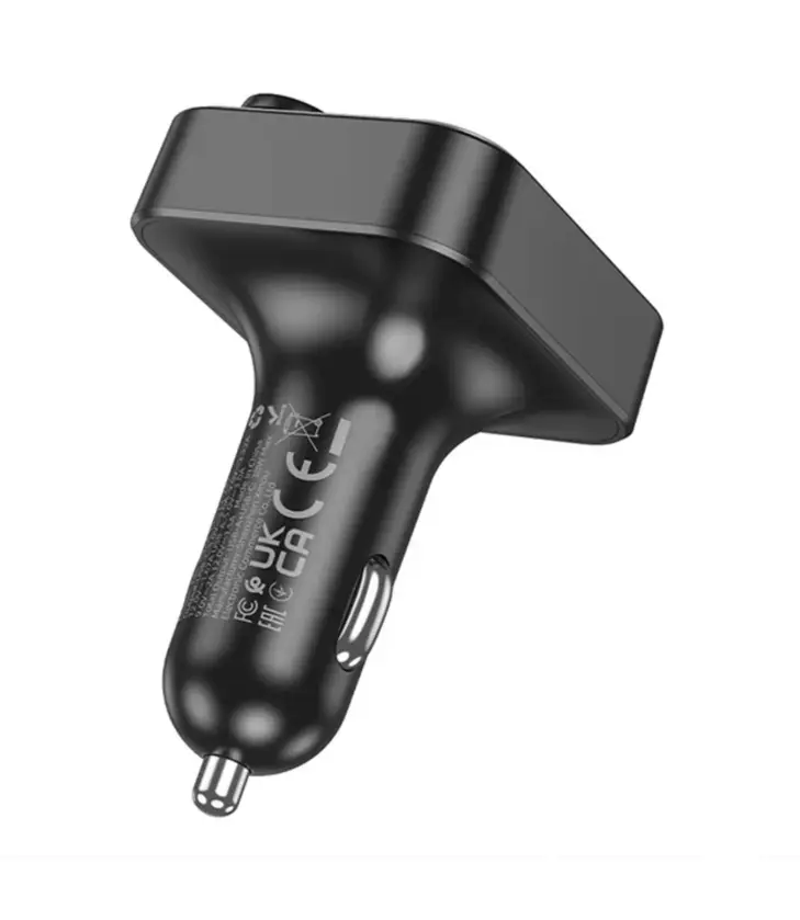 Hoco 38W FM Car Kit with PD+QC, RGB Light (E85) | Bluetooth 5.4 Car Charger by techplus