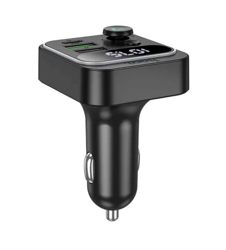 Hoco 38W FM Car Kit with PD+QC, RGB Light (E85) | Bluetooth 5.4 Car Charger by techplus