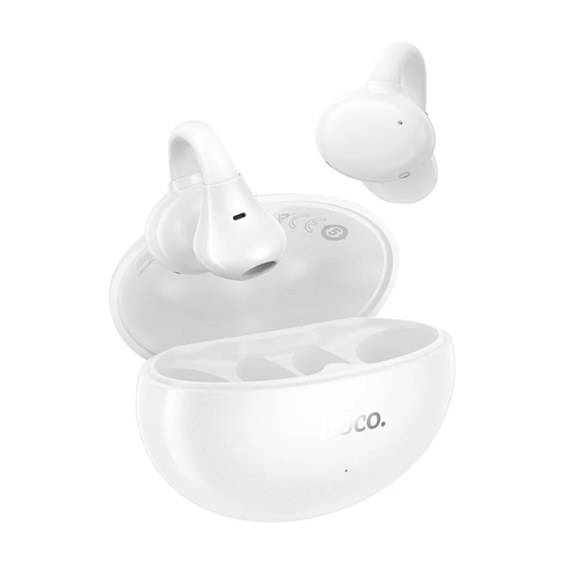 techplus Open-Ear TWS Clip-On Earbuds with Bluetooth 5.4 | 6-Hour Playback & App Control (EA8) - White Open-Ear TWS Clip-On Earbuds with Bluetooth 5.4 | 6-Hour Playback & App Control (EA8) - White