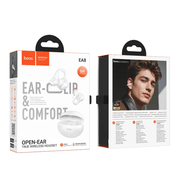 techplus Open-Ear TWS Clip-On Earbuds with Bluetooth 5.4 | 6-Hour Playback & App Control (EA8) - White Open-Ear TWS Clip-On Earbuds with Bluetooth 5.4 | 6-Hour Playback & App Control (EA8) - White