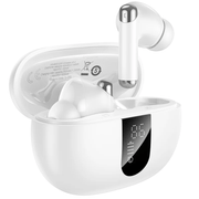 techplus TWS Earbuds with ANC + ENC Noise Cancellation | Bluetooth 5.4 and LED Display (EQ26) - White TWS Earbuds with ANC + ENC Noise Cancellation | Bluetooth 5.4 and LED Display (EQ26) - White