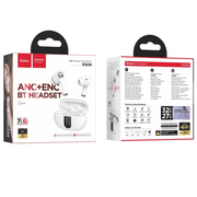 techplus TWS Earbuds with ANC + ENC Noise Cancellation | Bluetooth 5.4 and LED Display (EQ26) - White TWS Earbuds with ANC + ENC Noise Cancellation | Bluetooth 5.4 and LED Display (EQ26) - White