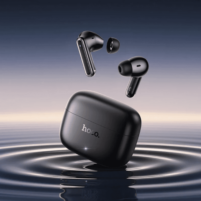techplus TWS Wireless Earbuds – 2-in-1 Hybrid Fit, Bluetooth 6.0 and HOCO App Control (EQ32) - Black TWS Wireless Earbuds – 2-in-1 Hybrid Fit, Bluetooth 6.0 and HOCO App Control (EQ32) - Black