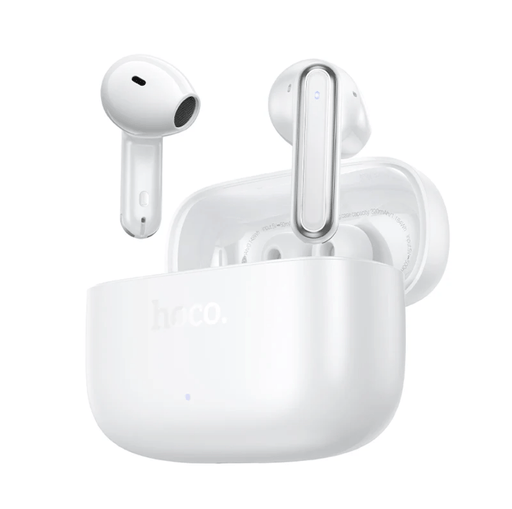 techplus TWS Wireless Earbuds – 2-in-1 Hybrid Fit, Bluetooth 6.0 and HOCO App Control (EQ32) - White TWS Wireless Earbuds – 2-in-1 Hybrid Fit, Bluetooth 6.0 and HOCO App Control (EQ32) - White