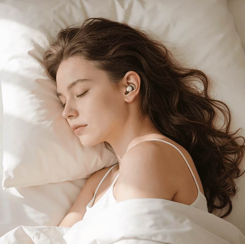 techplus Mini TWS Earbuds with ANC Noise Cancelling, Sleep-Friendly Design and Bluetooth 6.0 (EQ37) - White Mini TWS Earbuds with ANC Noise Cancelling, Sleep-Friendly Design and Bluetooth 6.0 (EQ37) - White