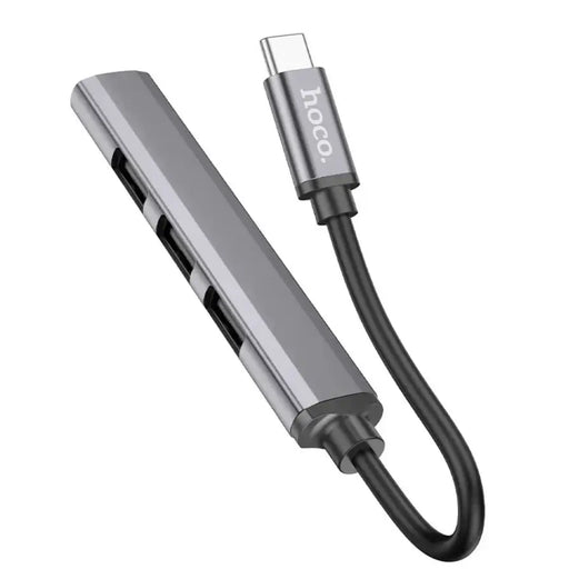 techplus Hoco HB26 4 in 1 Type C to USB Hub NZ Hoco HB26 4 In 1 USB C Hub With USB3 Ports For Laptops