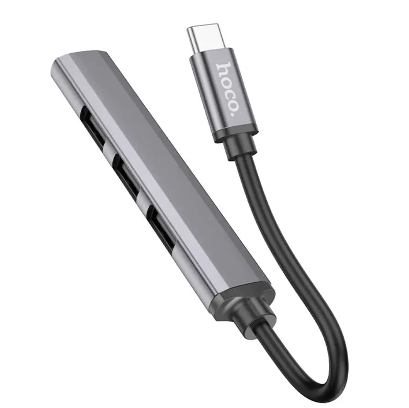 Hoco HB26 4 in 1 Type C to USB Hub NZ by techplus