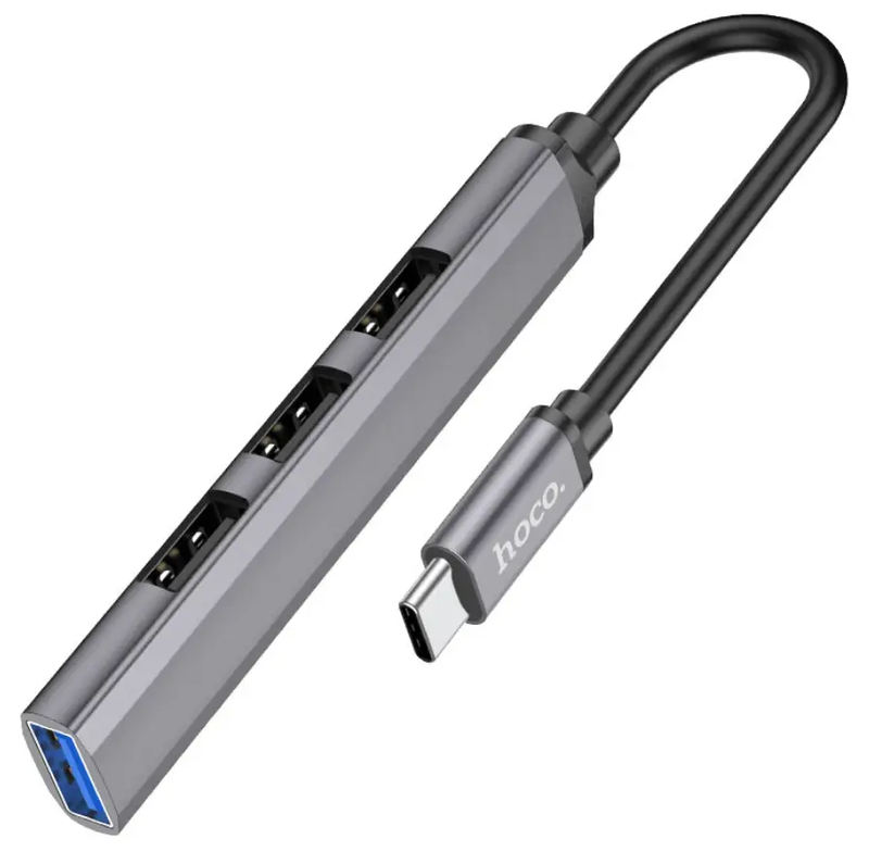 Hoco HB26 4 in 1 Type C to USB Hub NZ by techplus