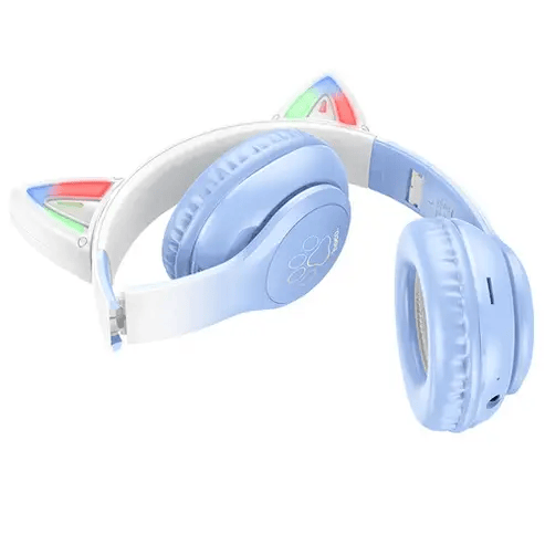 BroDeals Headphone Bluetooth Cat Ear Headset w/ LED Light Bluetooth Cat Ear Headset w/ LED Light