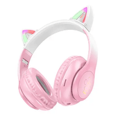 BroDeals Headphone Bluetooth Cat Ear Headset w/ LED Light Bluetooth Cat Ear Headset w/ LED Light