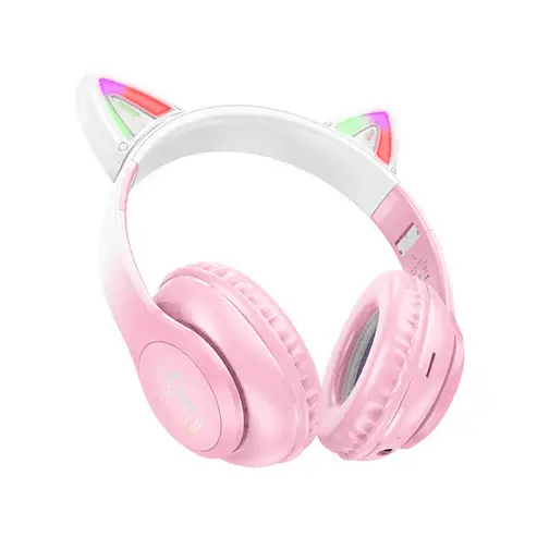 BroDeals Headphone Bluetooth Cat Ear Headset w/ LED Light Bluetooth Cat Ear Headset w/ LED Light