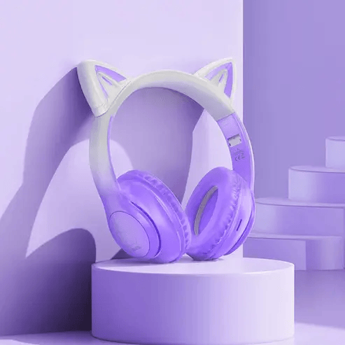 BroDeals Headphone Bluetooth Cat Ear Headset w/ LED Light Bluetooth Cat Ear Headset w/ LED Light