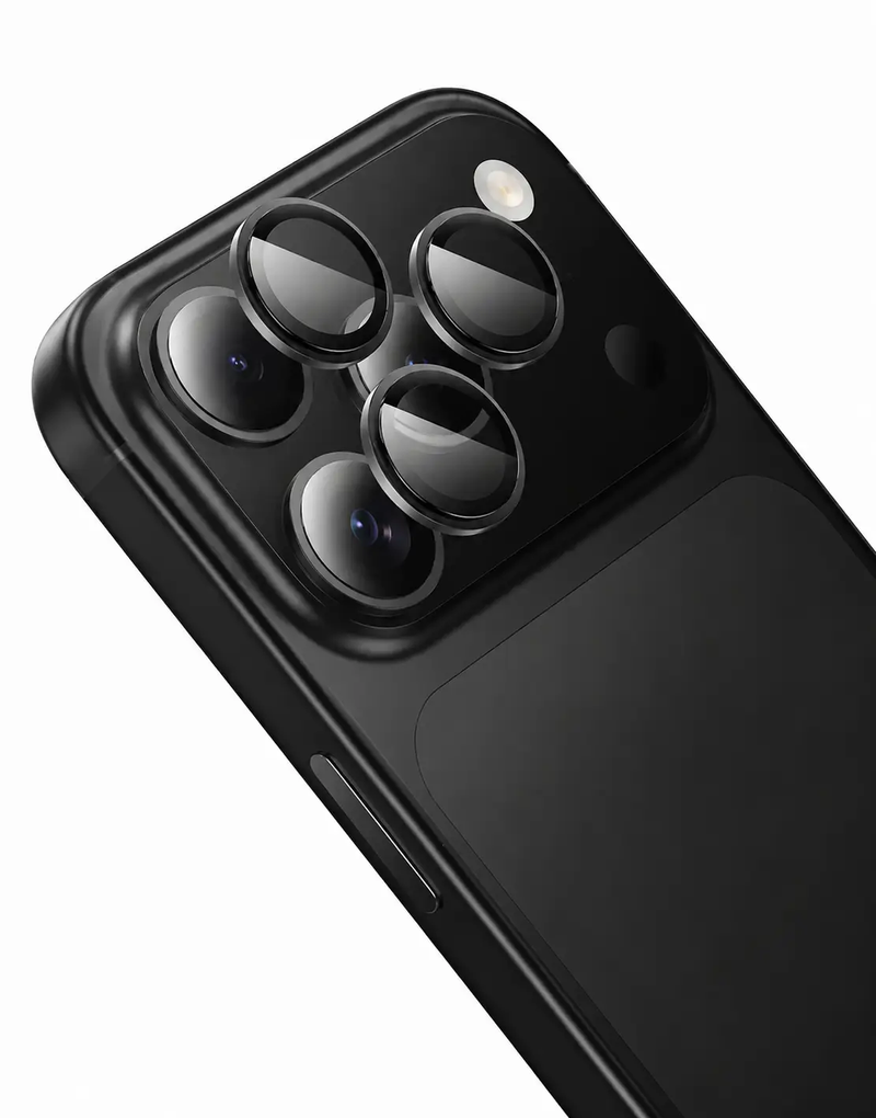 Hoco iPhone 17 Pro Max Ultra HD Camera CSG Anti Glare Lens Protector with Metallic Ring (V14) by techplus