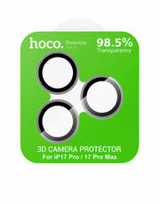 Hoco iPhone 17 Pro Max Ultra HD Camera CSG Anti Glare Lens Protector with Metallic Ring (V14) by techplus