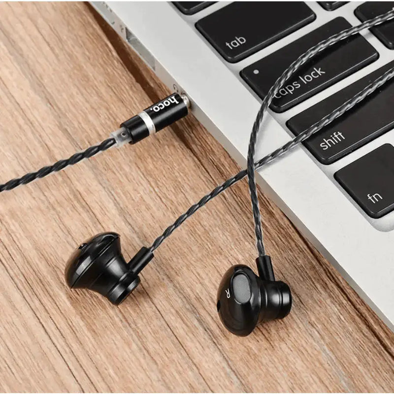 techplus Hoco M18 Gesi Metallic In-Ear Earphones with Mic 3.5mm NZ Hoco M18 Gesi Metallic In Ear Earphones With Mic 3.5mm