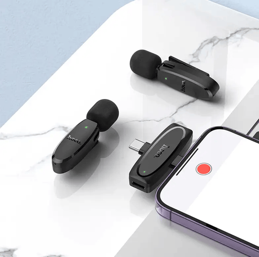BroDeals Microphone Dual Wireless Digital Microphone w/ Lightning & Type C Dual Connector Dual Wireless Digital Microphone w/ Lightning & Type C Dual Connector