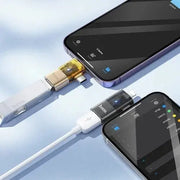 BroDeals mobile phone accessories 2 in 1 OTG Adaptor w/ Lightning & USB-C male to USB-A female, Plug and Play, Data Transfer 2 in 1 OTG Adaptor w/ Lightning & USB-C male to USB-A female, Plug and Play, Data Transfer
