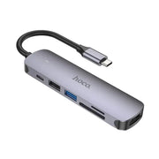 techplus Hoco PD 100W USB-C Multi Function 6 in 1 Adapter Hub (HB28) Hoco PD 100W USB-C Multi Function 6 in 1 Adapter Hub (HB28)...