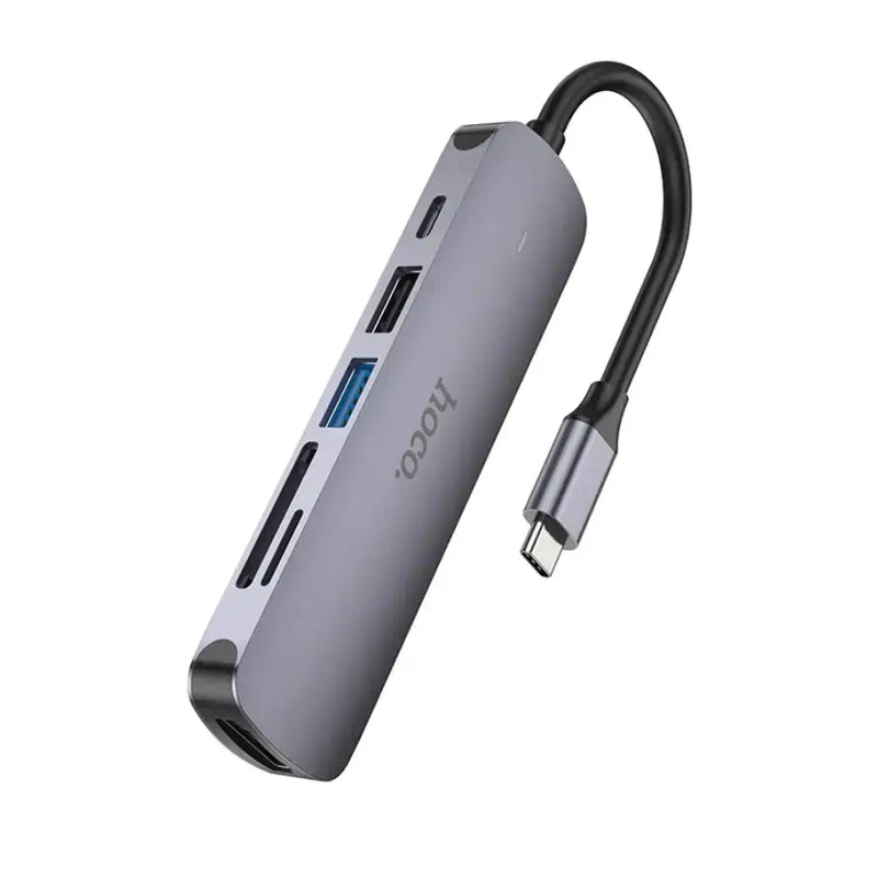 techplus Hoco PD 100W USB-C Multi Function 6 in 1 Adapter Hub (HB28) Hoco PD 100W USB-C Multi Function 6 in 1 Adapter Hub (HB28)...