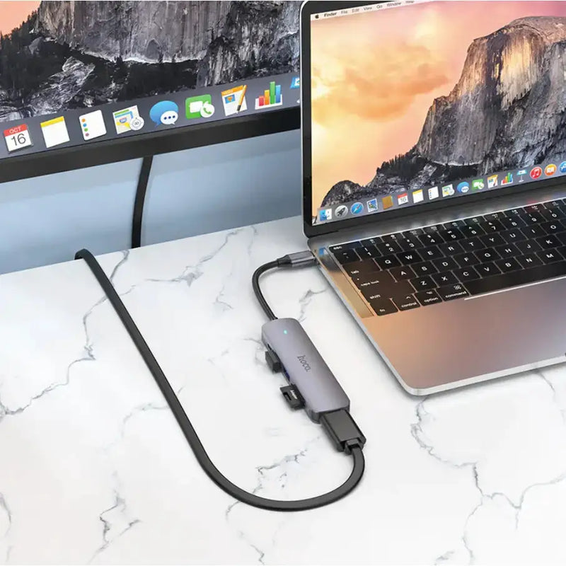 techplus Hoco PD 100W USB-C Multi Function 6 in 1 Adapter Hub (HB28) Hoco PD 100W USB-C Multi Function 6 in 1 Adapter Hub (HB28)...