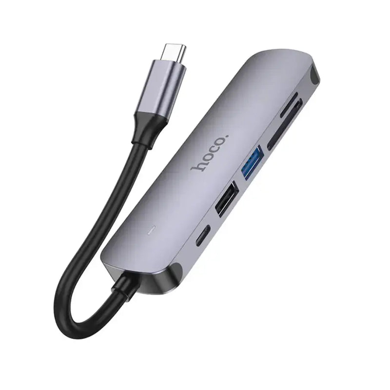 techplus Hoco PD 100W USB-C Multi Function 6 in 1 Adapter Hub (HB28) Hoco PD 100W USB-C Multi Function 6 in 1 Adapter Hub (HB28)...