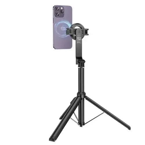 BroDeals Selfie Stick Premium Bluetooth Selfie Stick w/ 1.5m Tripod, V5.2 Remote, Magnetic Phone Holder Premium Bluetooth Selfie Stick w/ 1.5m Tripod, V5.2 Remote, Magnetic Phone Holder