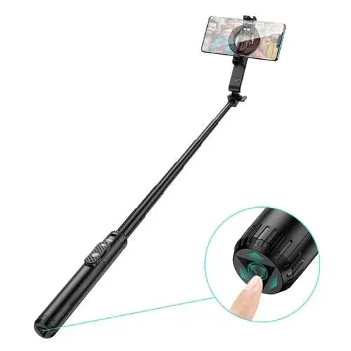 BroDeals Selfie Stick Premium Bluetooth Selfie Stick w/ 1.5m Tripod, V5.2 Remote, Magnetic Phone Holder Premium Bluetooth Selfie Stick w/ 1.5m Tripod, V5.2 Remote, Magnetic Phone Holder