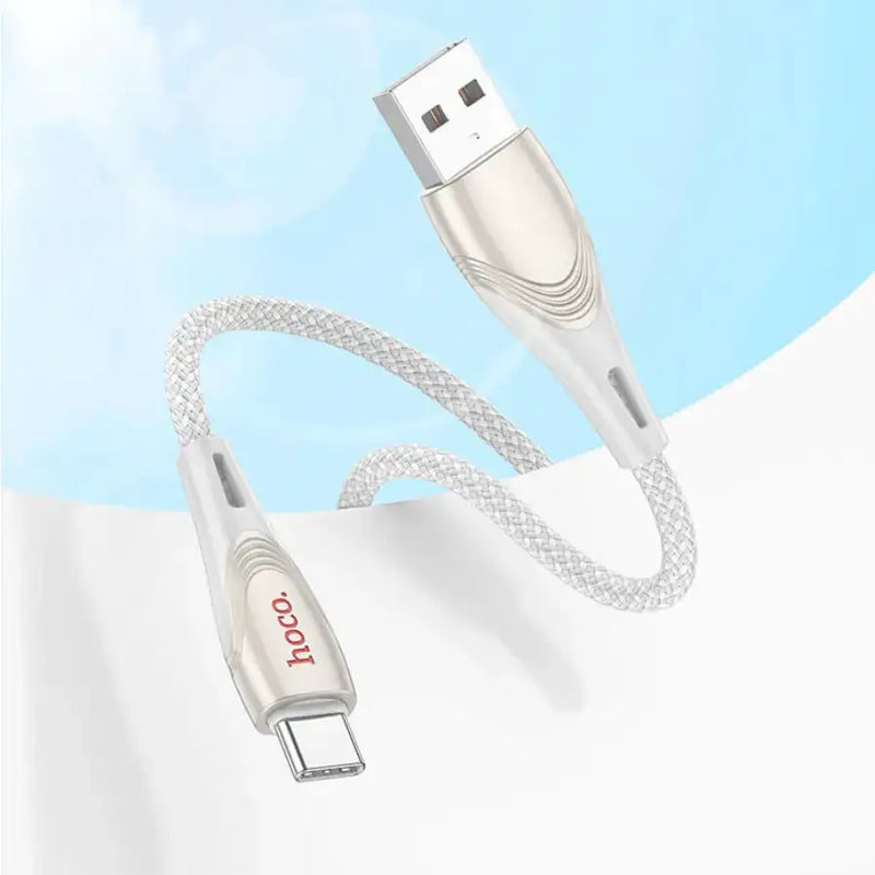 techplus HOCO U133 USB-C Fast Charging Cable 3A 1.2m Braided NZ HOCO U133 USB C Fast Charging Cable Braided 1.2m