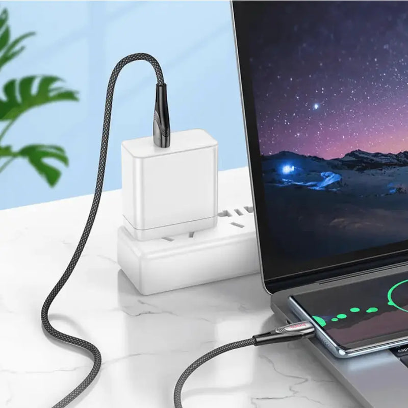 techplus HOCO U133 USB-C Fast Charging Cable 3A 1.2m Braided NZ HOCO U133 USB C Fast Charging Cable Braided 1.2m