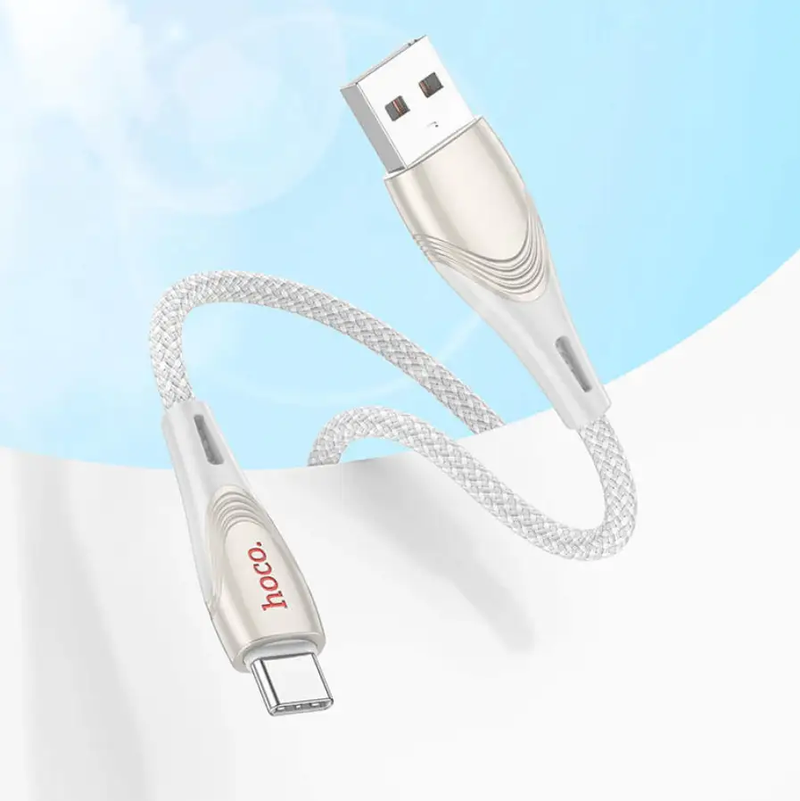 HOCO U133 USB-C Fast Charging Cable 3A 1.2m Braided NZ by techplus