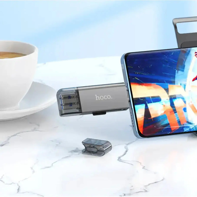 techplus Hoco USB 3.0 Memory Card Reader USB-A USB-C Dual Plug (HB39) Hoco USB 3.0 Memory Card Reader USB-A USB-C Dual Plug (HB39)...