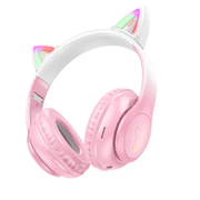 Hoco W42 Pink LED Wireless Bluetooth Headphone NZ by techplus