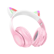 Hoco W42 Pink LED Wireless Bluetooth Headphone NZ by techplus