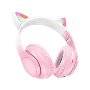 techplus Hoco W42 Pink LED Wireless Bluetooth Headphone NZ Hoco W42 Pink LED Wireless Bluetooth Headphones NZ
