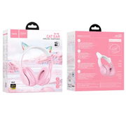 Hoco W42 Pink LED Wireless Bluetooth Headphone NZ by techplus