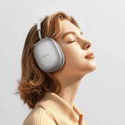 techplus Premium Bluetooth Headphones with ANC | 90-Hour Battery and AUX Connectivity (W55 PLUS) - Silver Premium Bluetooth Headphones with ANC | 90-Hour Battery and AUX Connectivity (W55 PLUS) - Silver